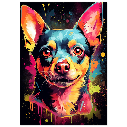 Dog Chihuahua pop art (DOG72)