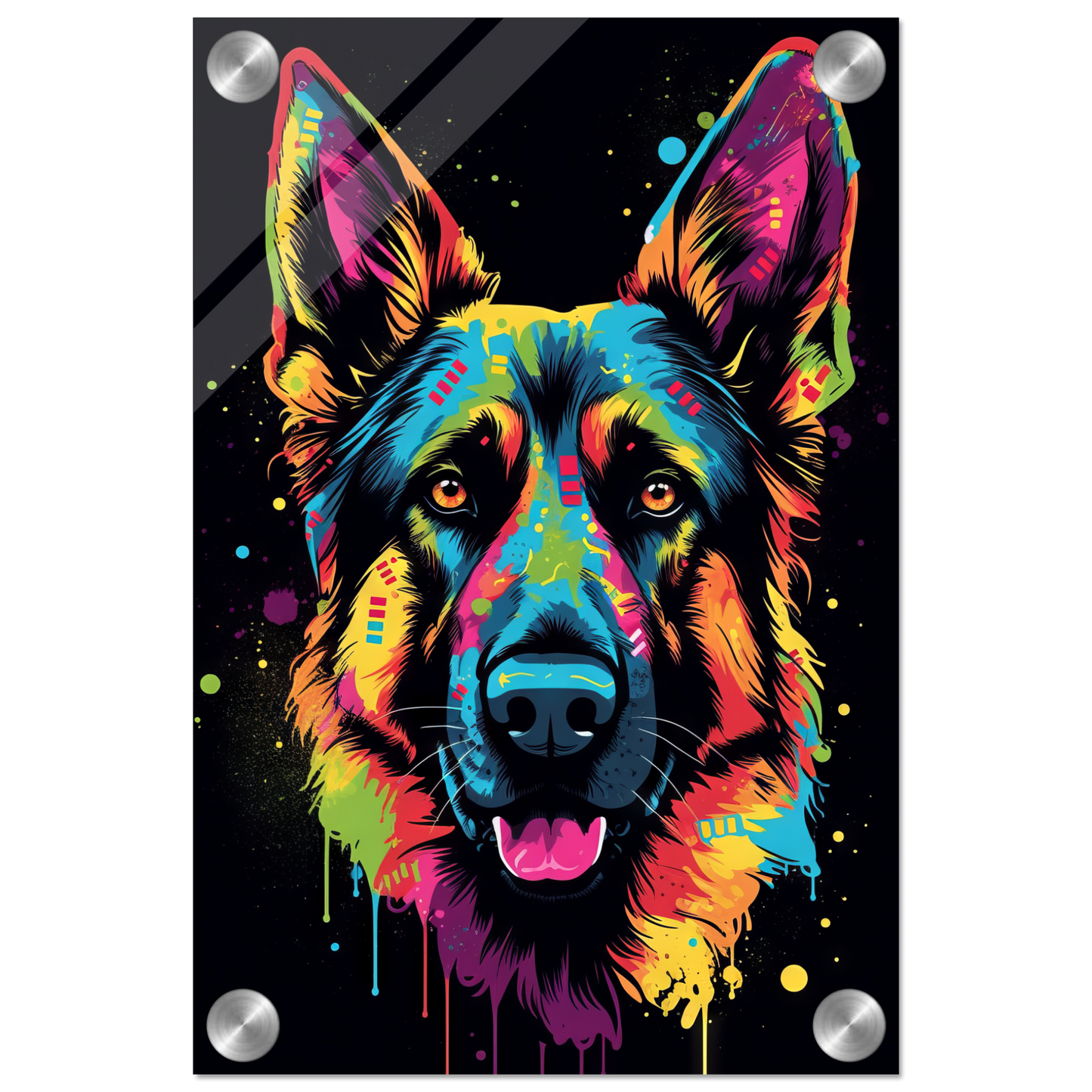 Dog German Shepherd Pop Art (DOG73)