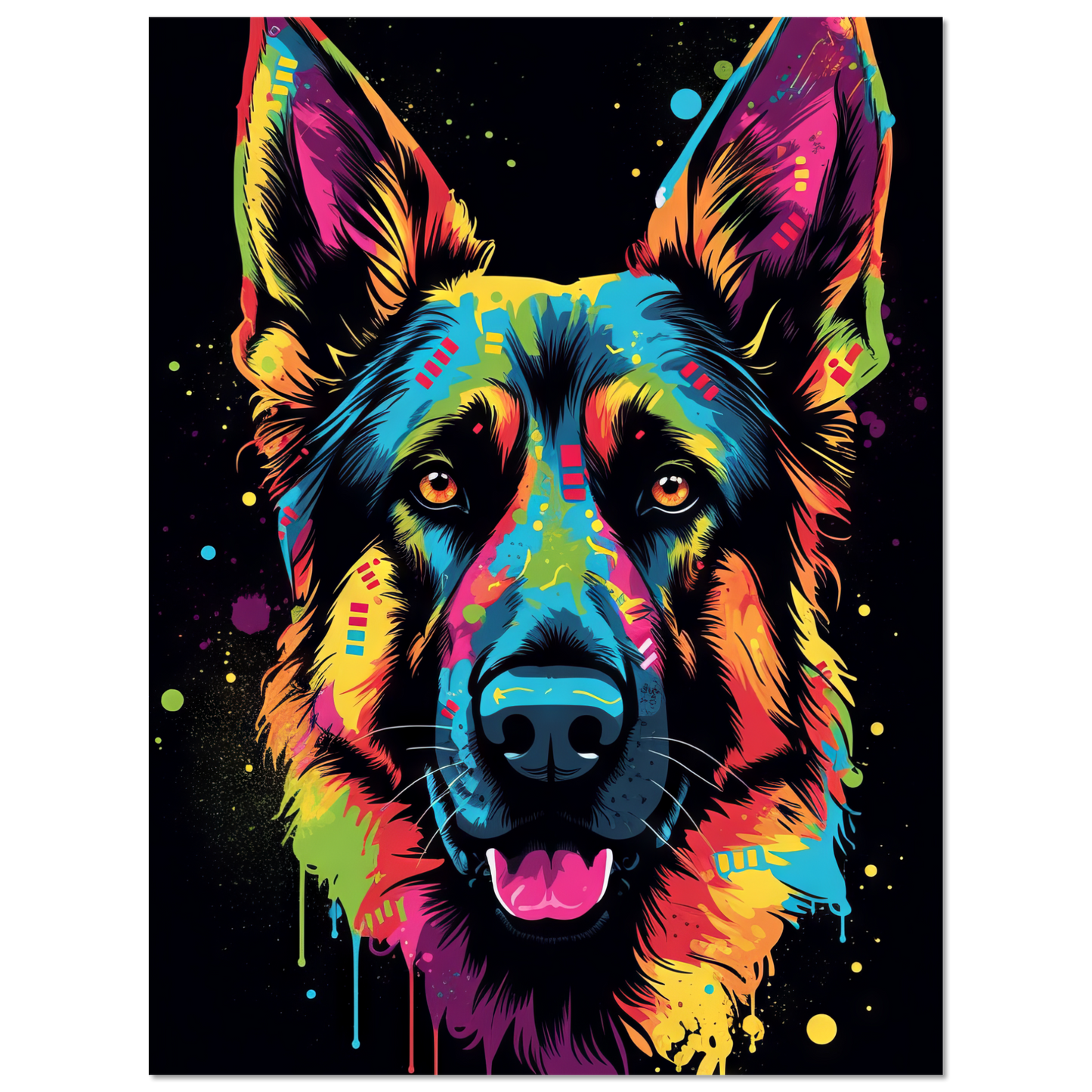Dog German Shepherd Pop Art (DOG73)