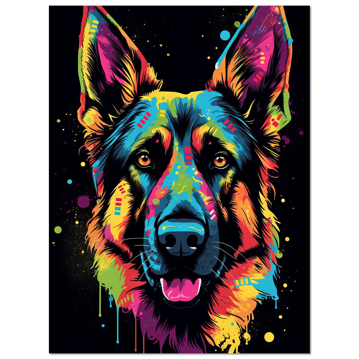 Dog German Shepherd Pop Art (DOG73)