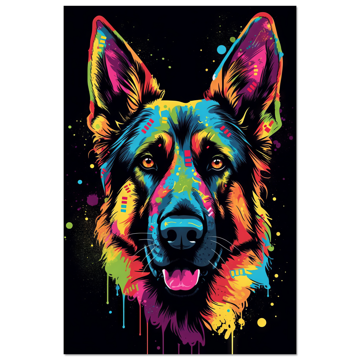 Dog German Shepherd Pop Art (DOG73)