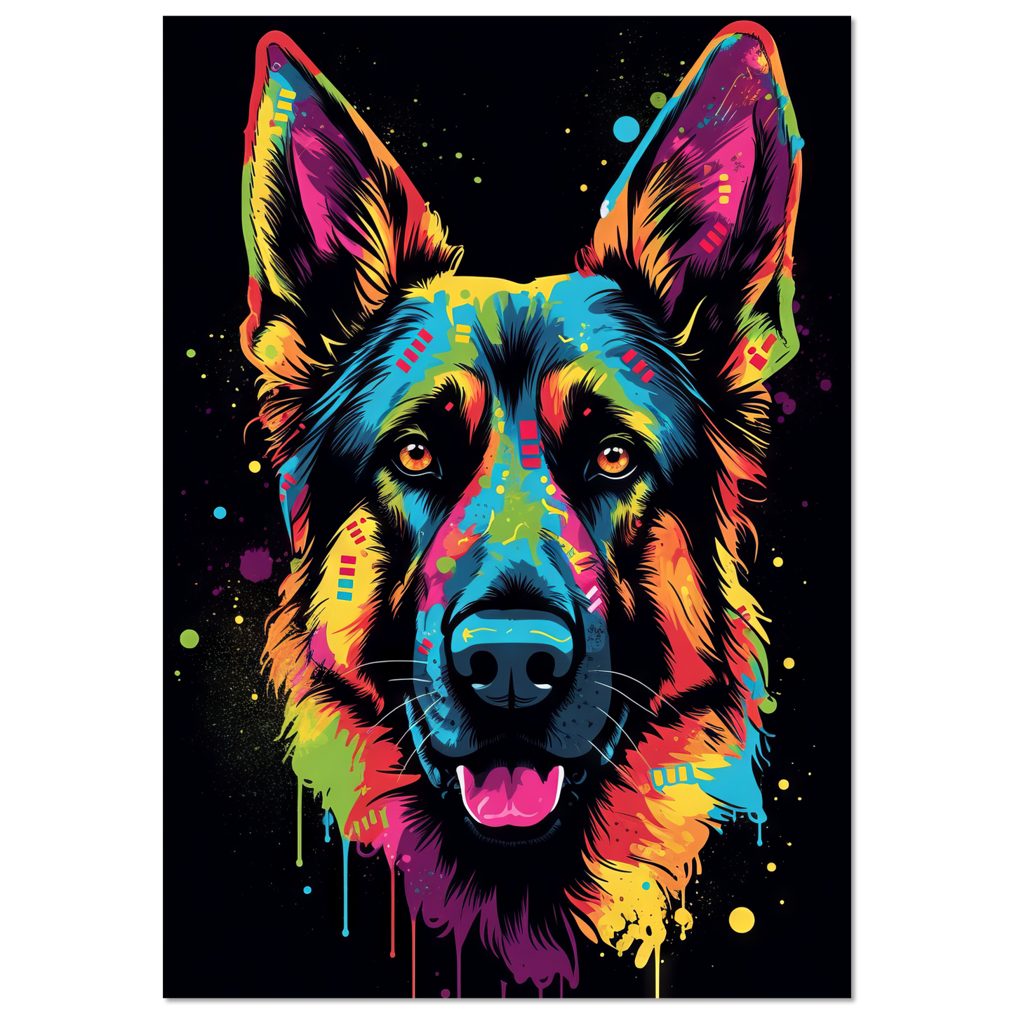 Dog German Shepherd Pop Art (DOG73)