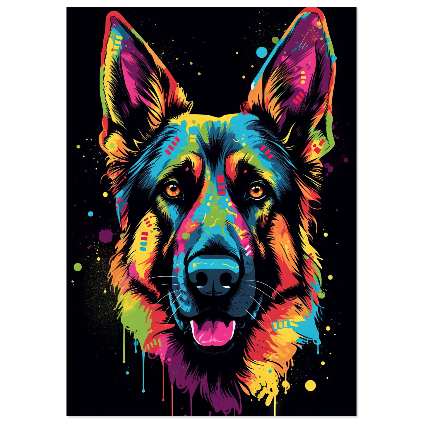 Dog German Shepherd Pop Art (DOG73)