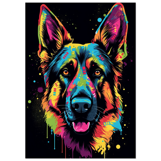 Dog German Shepherd Pop Art (DOG73)