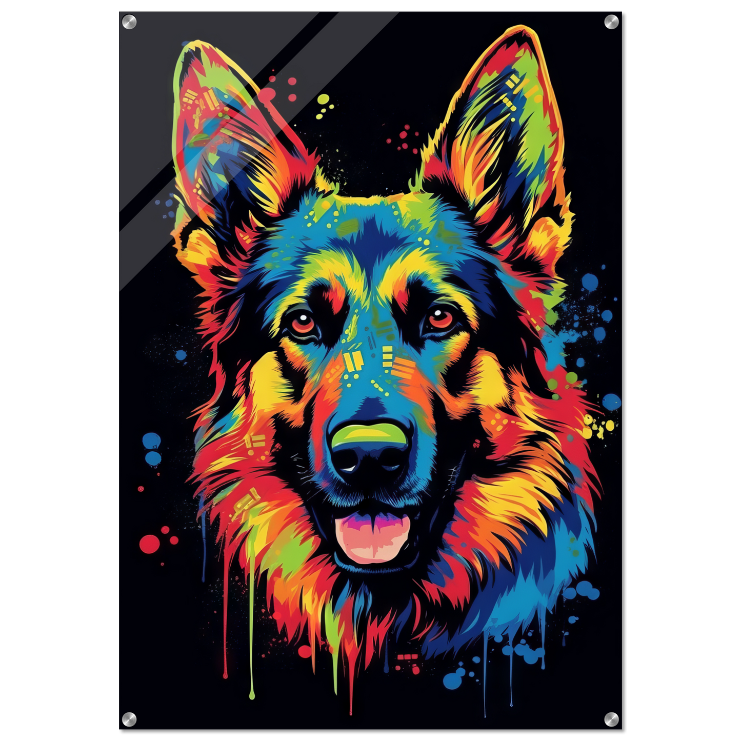 Dog German Shepherd Pop Art (DOG74)