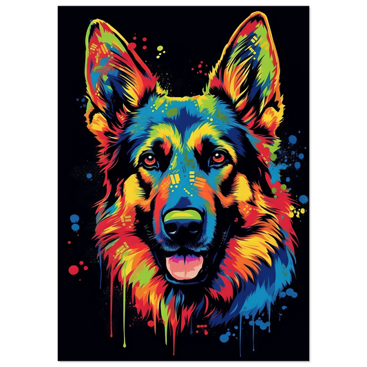 Dog German Shepherd Pop Art (DOG74)