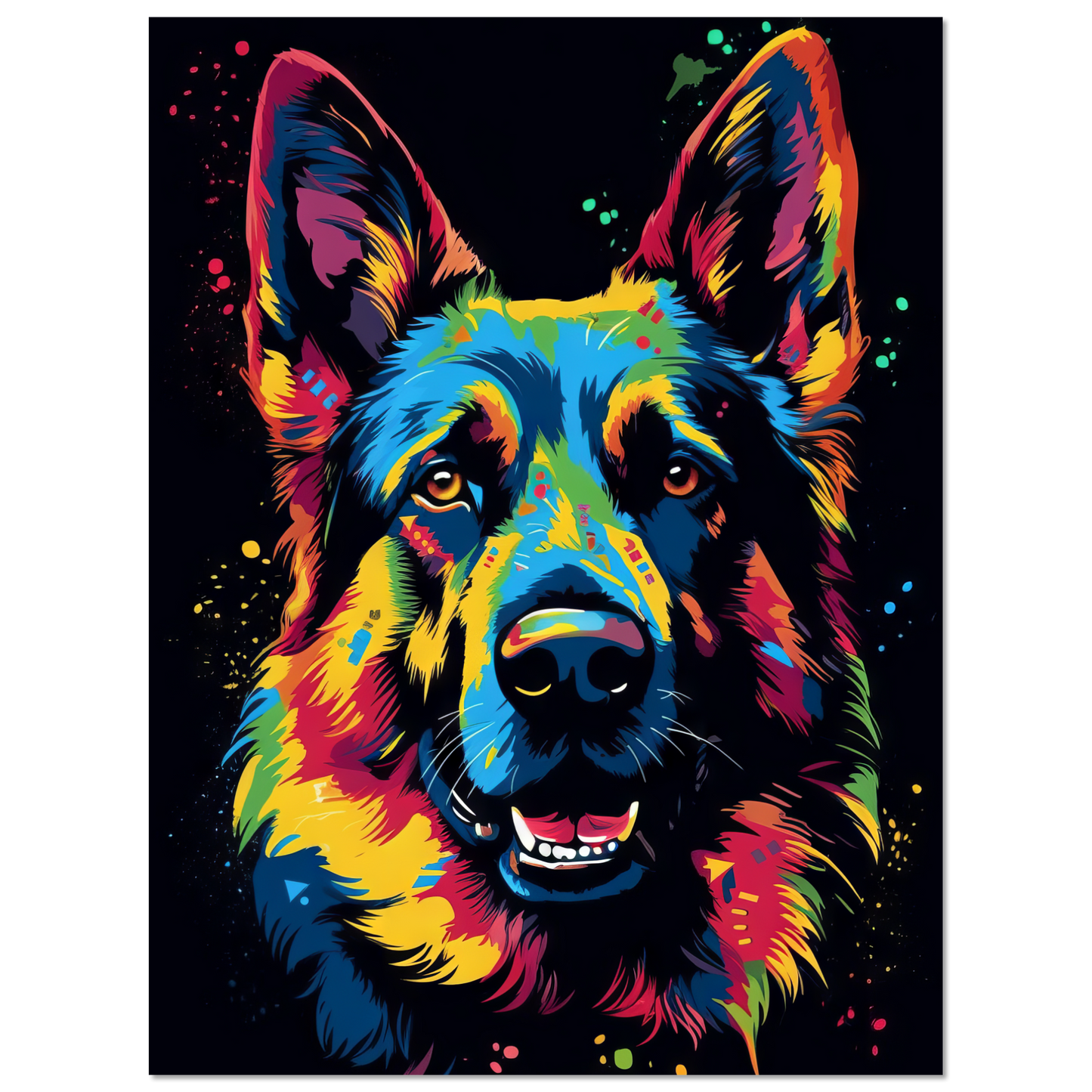 Dog German Shepherd Pop Art (DOG75)