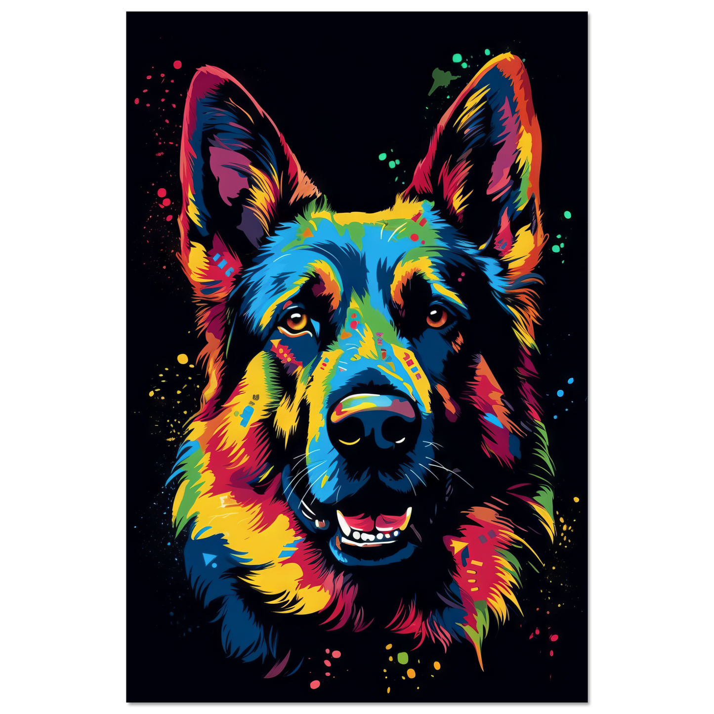 Dog German Shepherd Pop Art (DOG75)