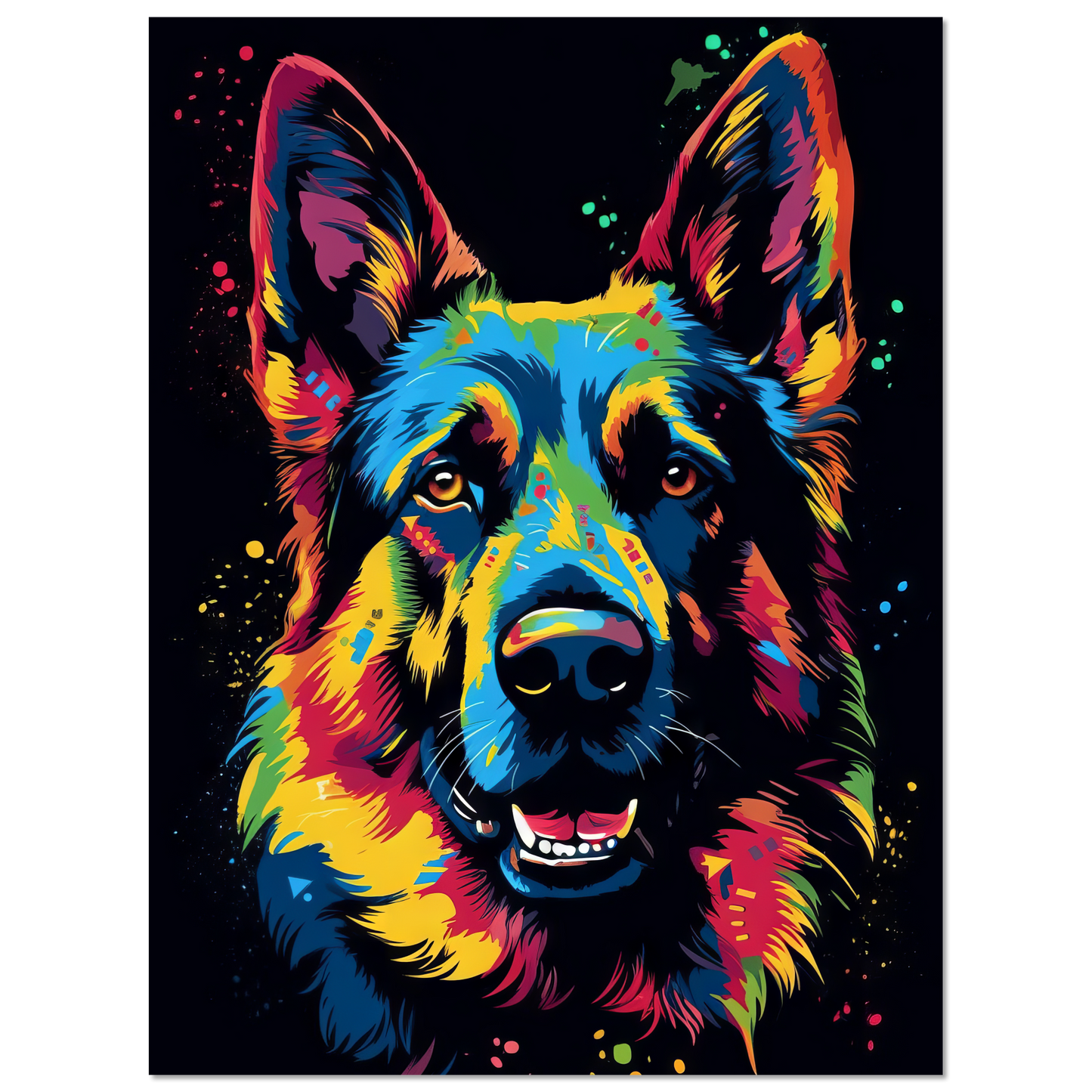 Dog German Shepherd Pop Art (DOG75)