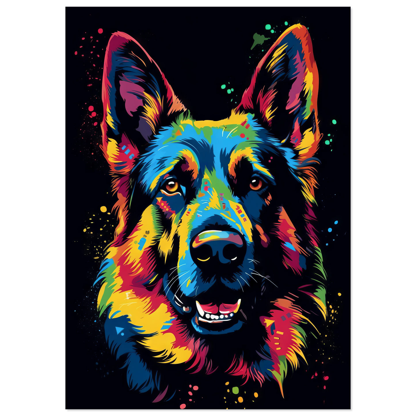 Dog German Shepherd Pop Art (DOG75)