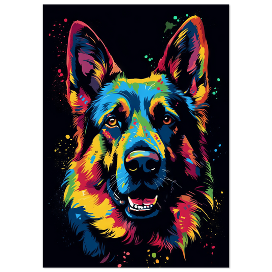 Dog German Shepherd Pop Art (DOG75)