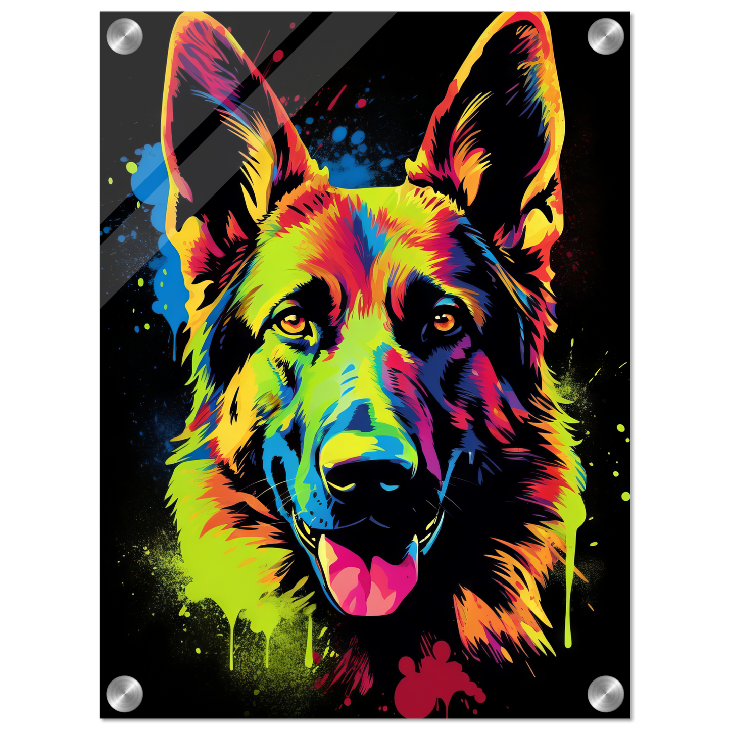 Dog German Shepherd Pop Art (DOG76)