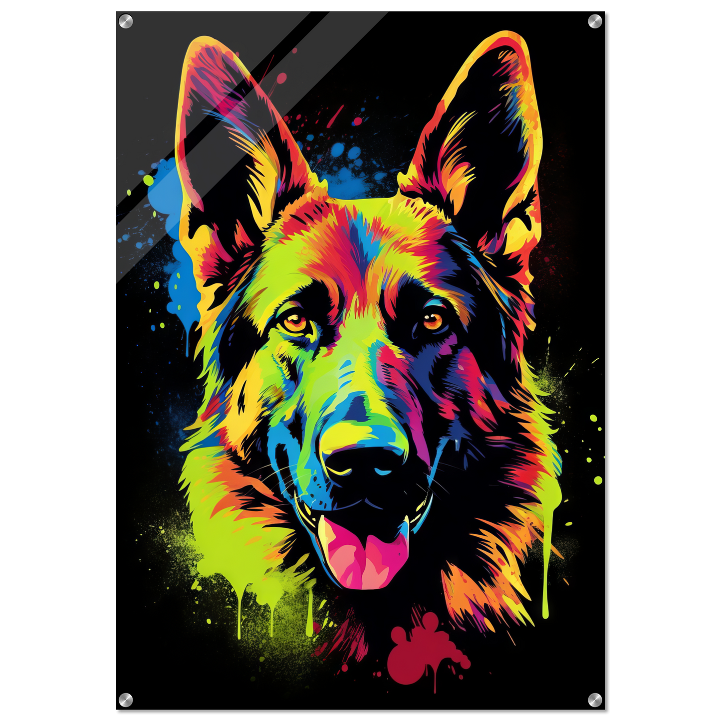 Dog German Shepherd Pop Art (DOG76)