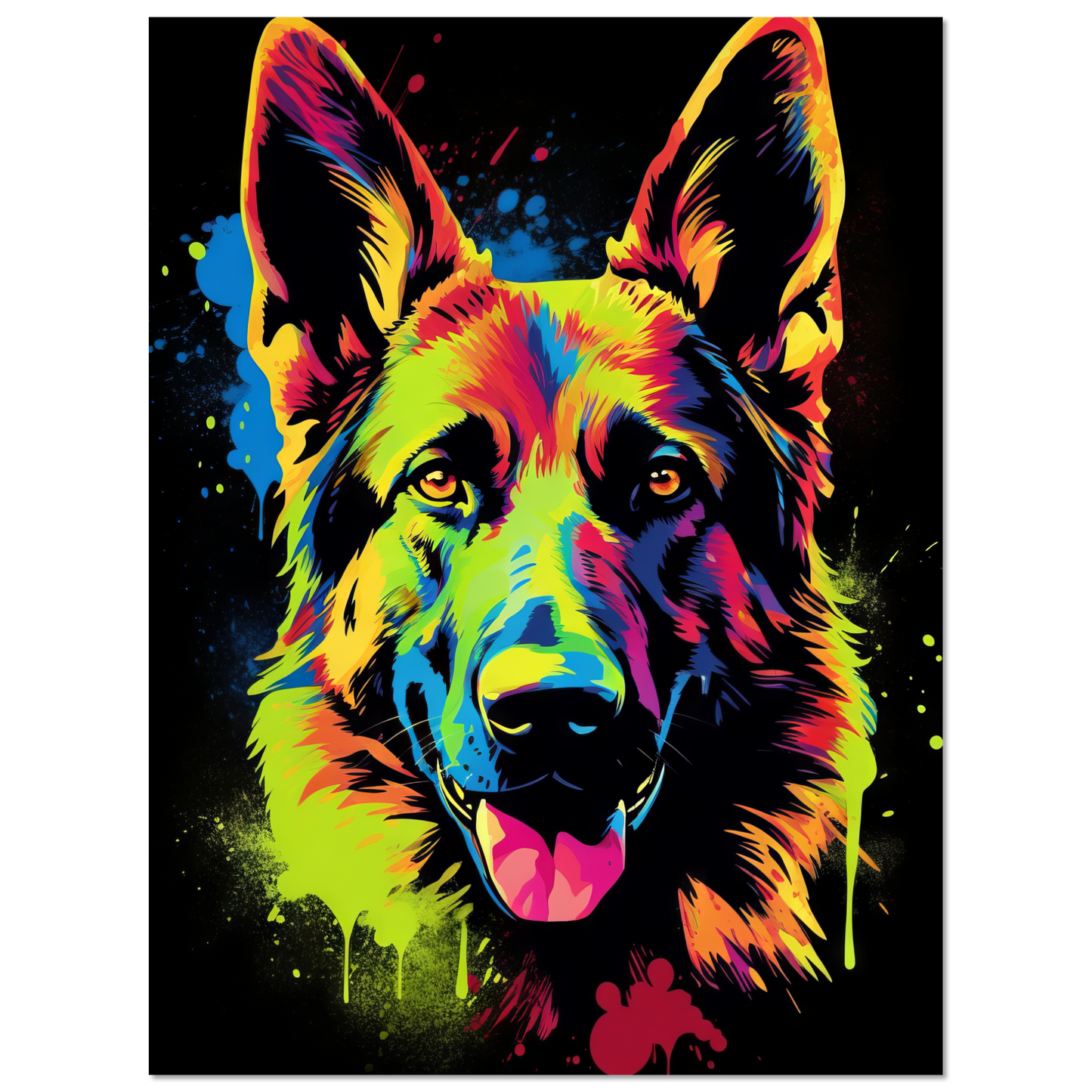 Dog German Shepherd Pop Art (DOG76)