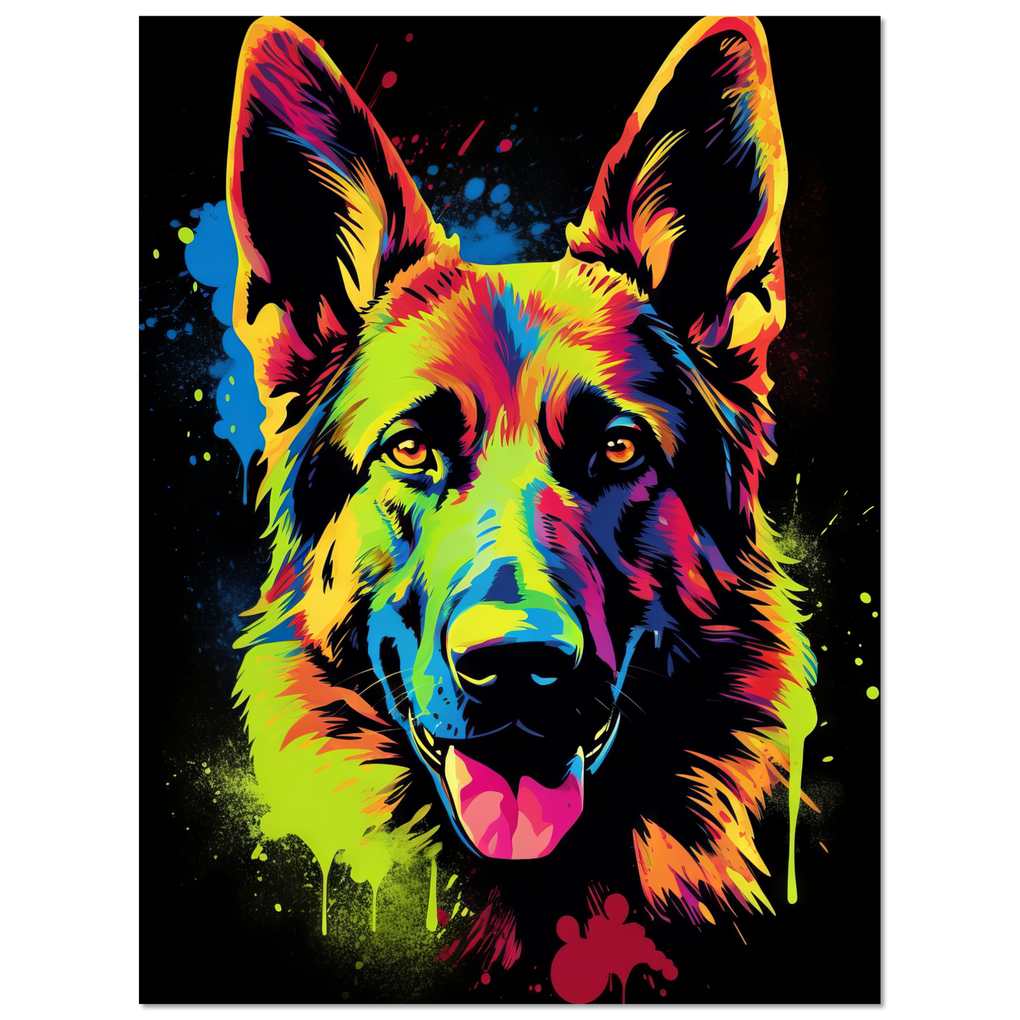 Dog German Shepherd Pop Art (DOG76)