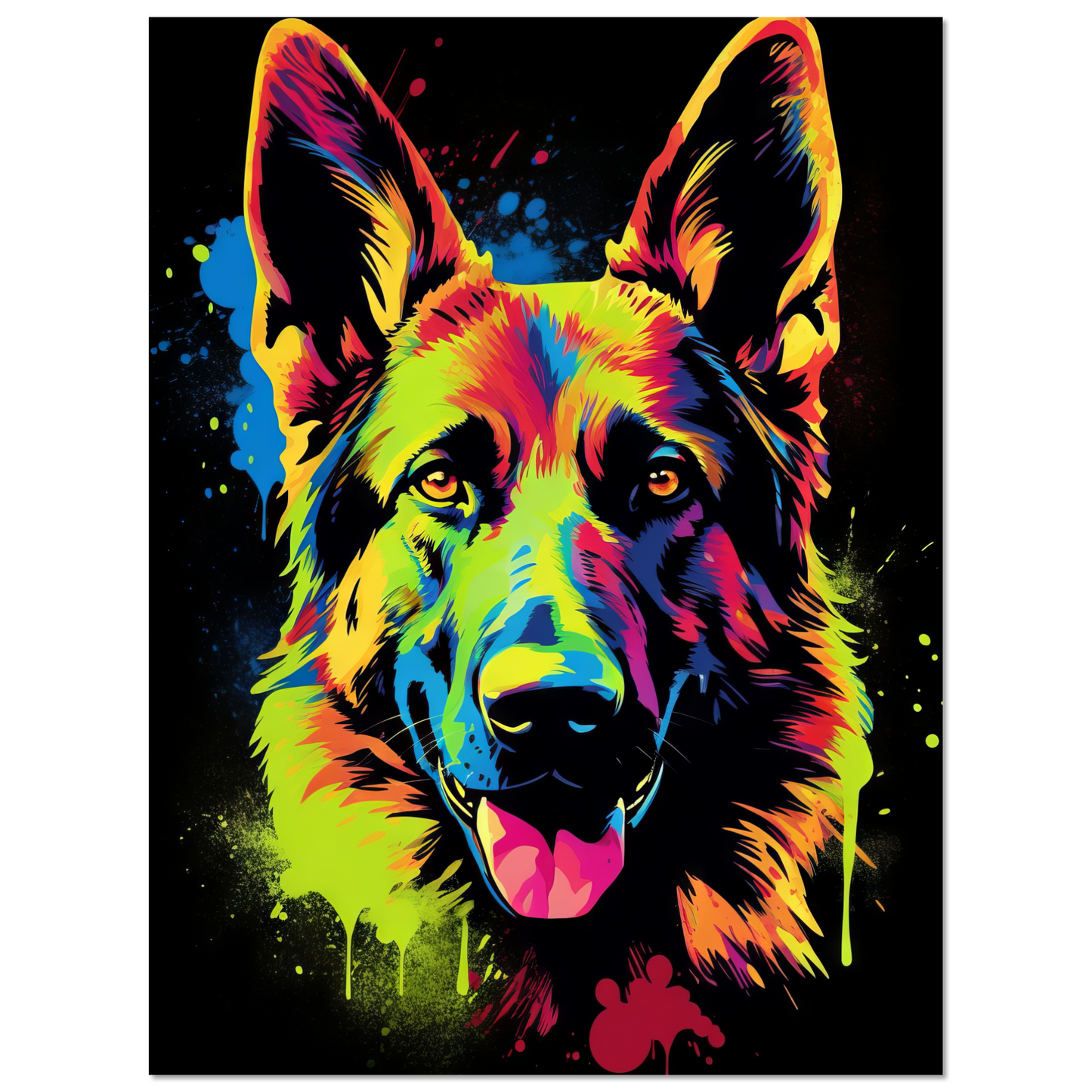 Dog German Shepherd Pop Art (DOG76)