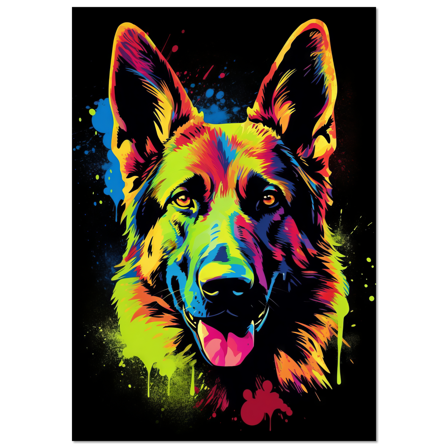 Dog German Shepherd Pop Art (DOG76)