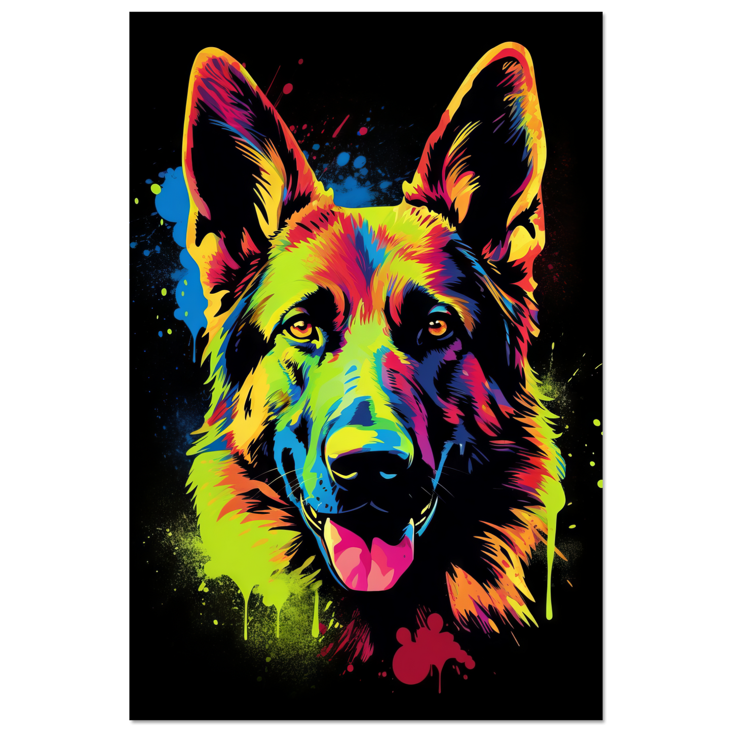 Dog German Shepherd Pop Art (DOG76)