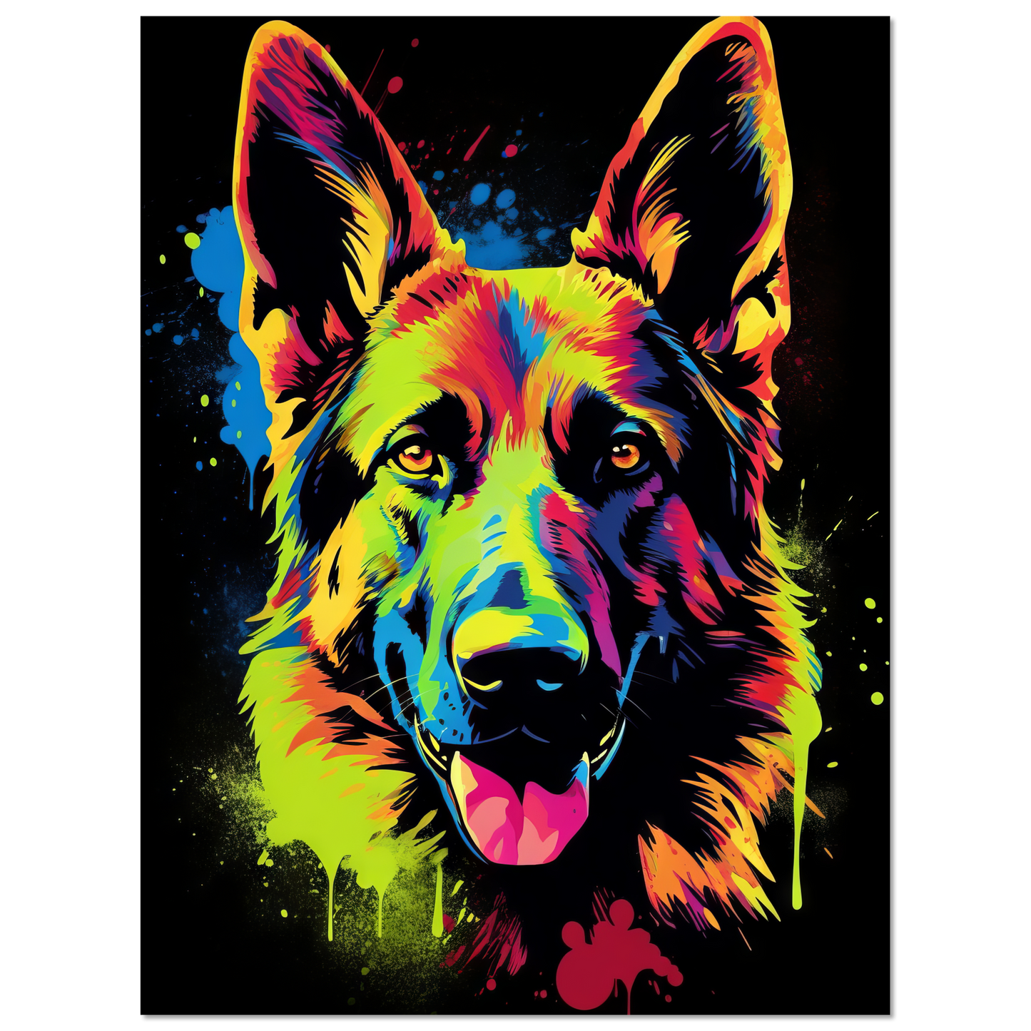 Dog German Shepherd Pop Art (DOG76)