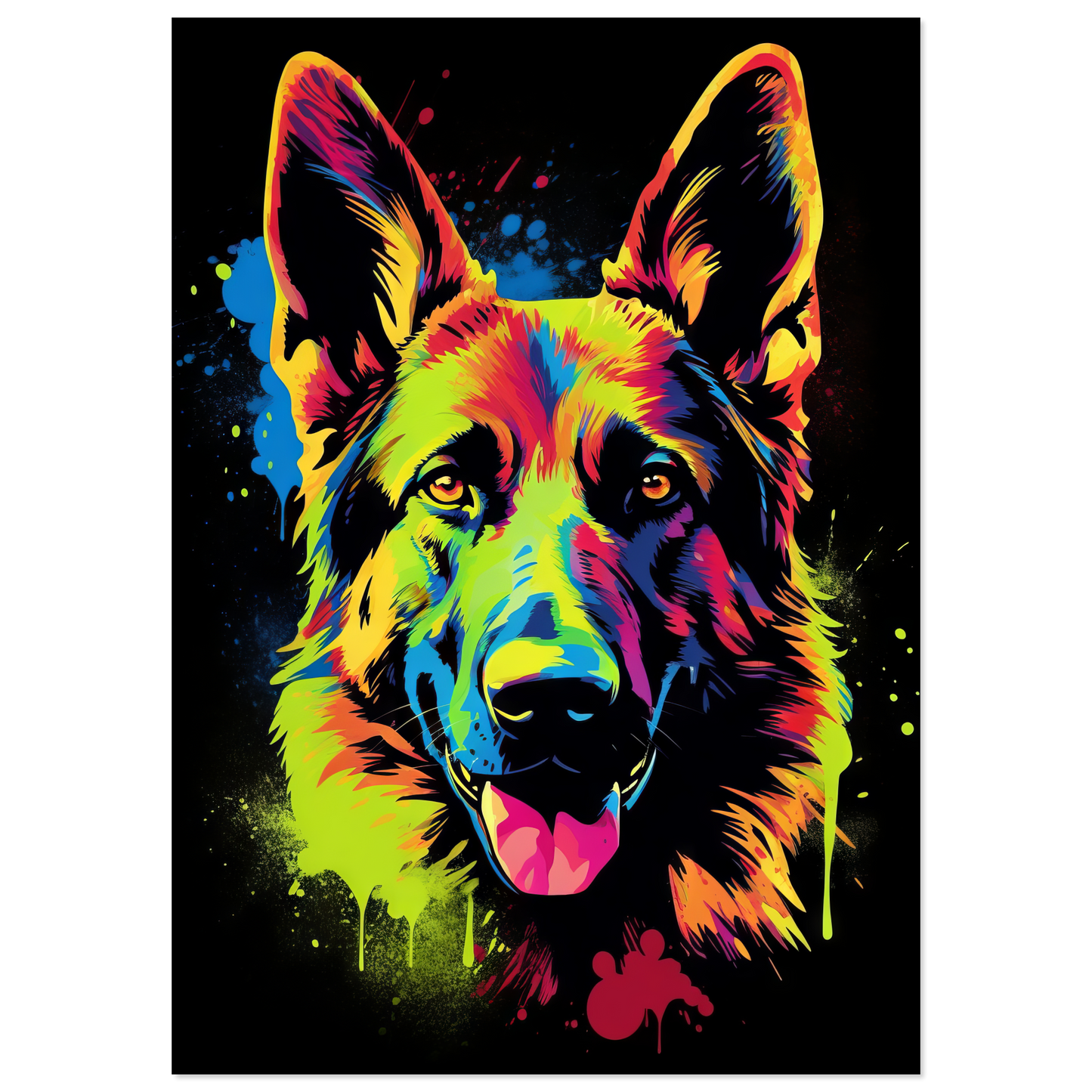 Dog German Shepherd Pop Art (DOG76)