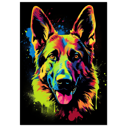 Dog German Shepherd Pop Art (DOG76)