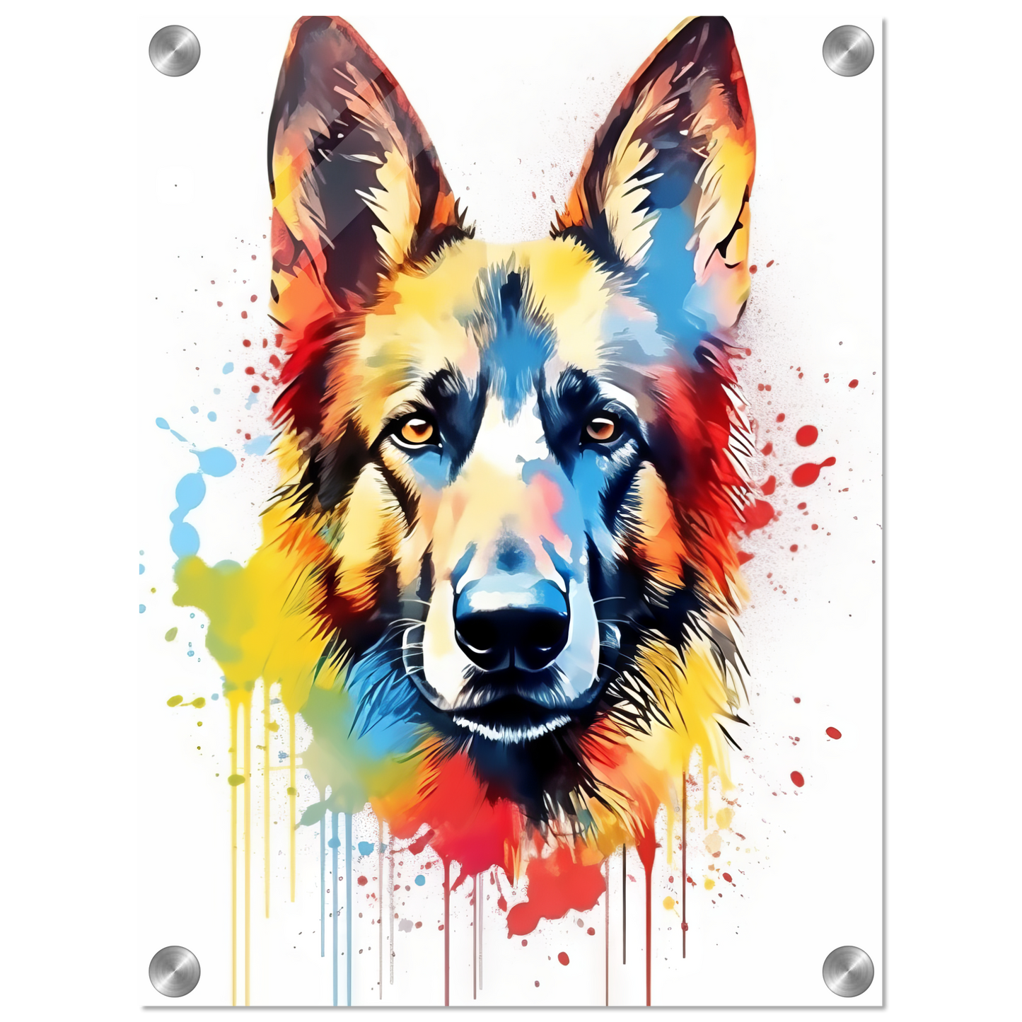 Dog German Shepherd Pop Art (DOG77)