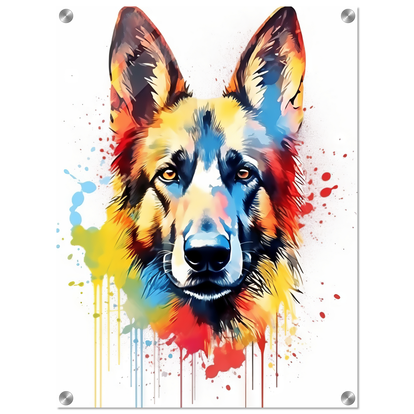 Dog German Shepherd Pop Art (DOG77)