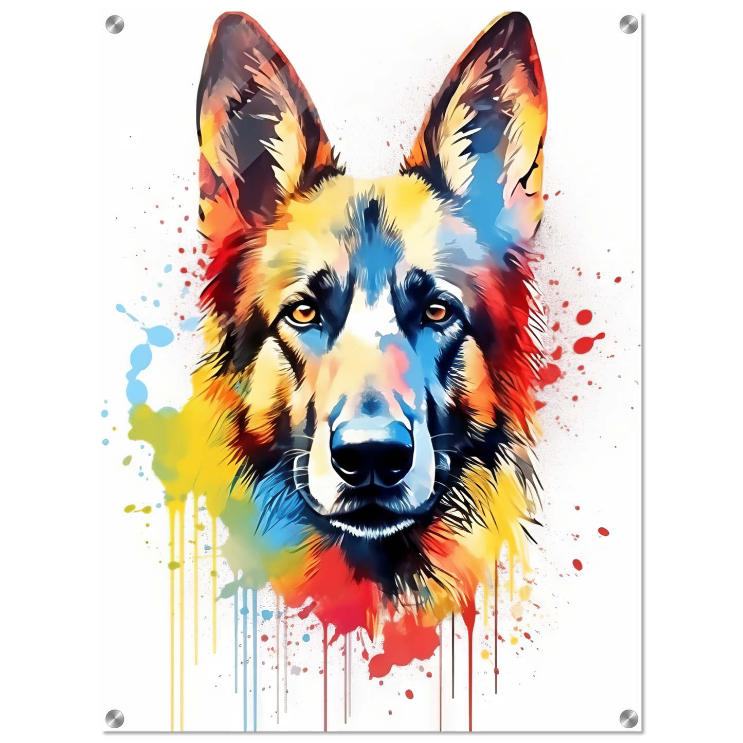 Dog German Shepherd Pop Art (DOG77)