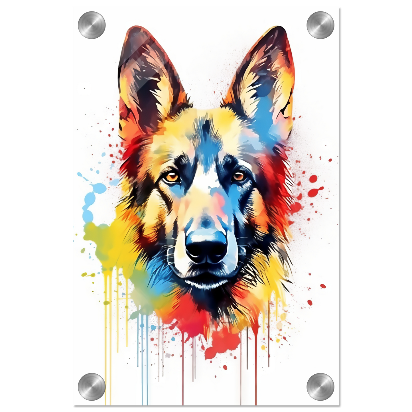 Dog German Shepherd Pop Art (DOG77)