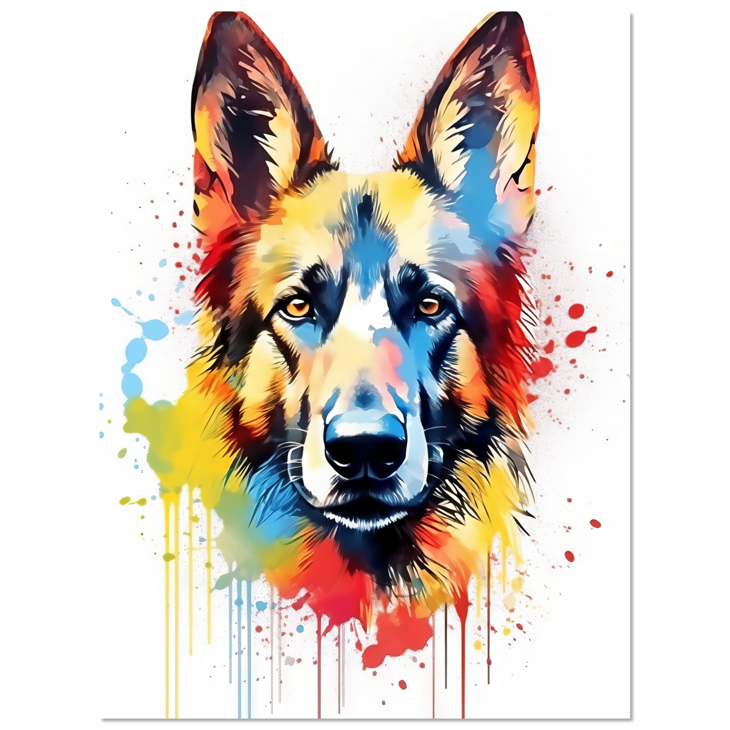Dog German Shepherd Pop Art (DOG77)