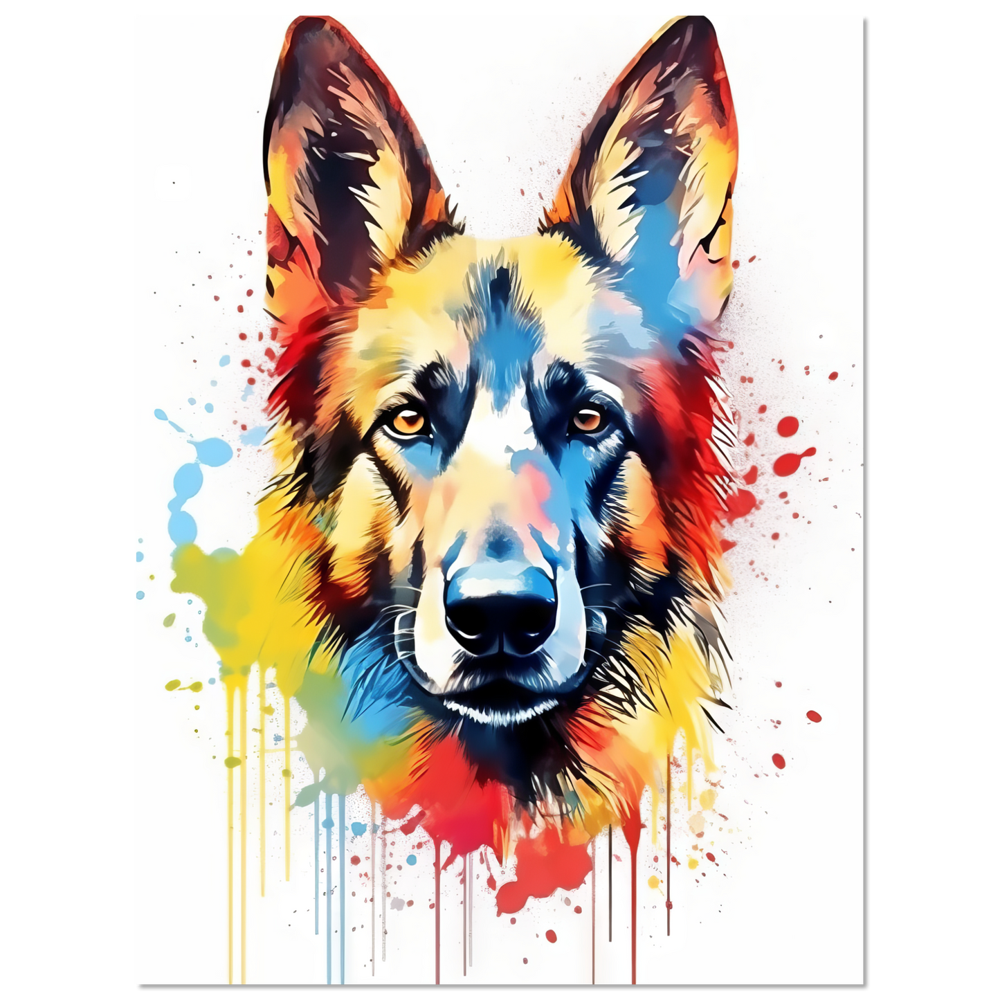 Dog German Shepherd Pop Art (DOG77)