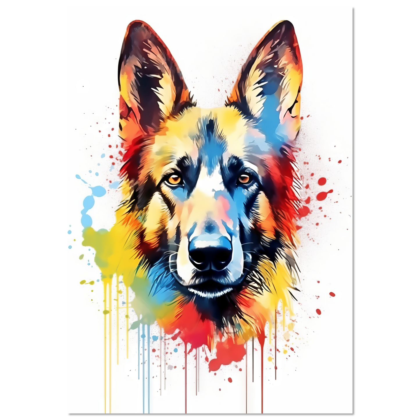 Dog German Shepherd Pop Art (DOG77)