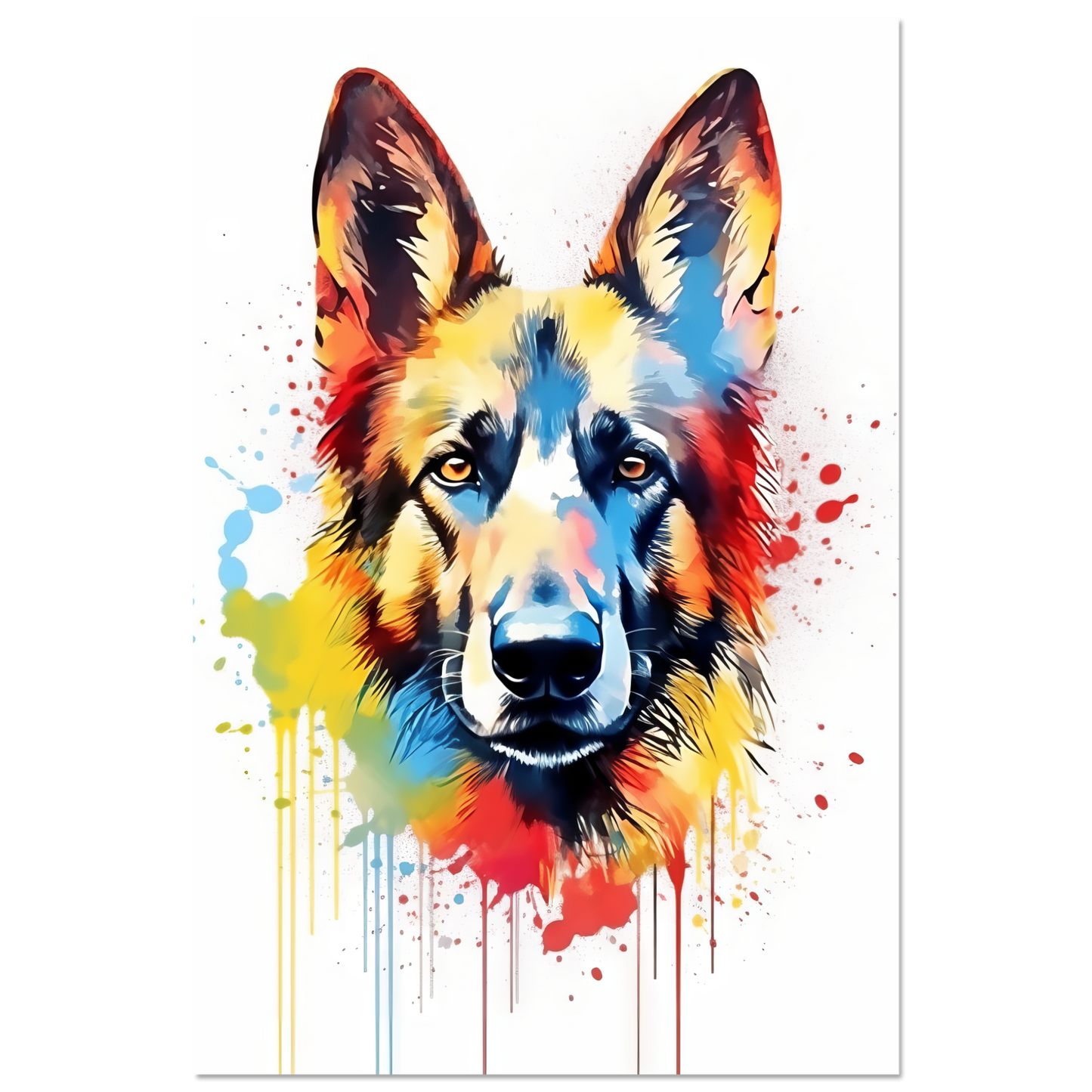 Dog German Shepherd Pop Art (DOG77)