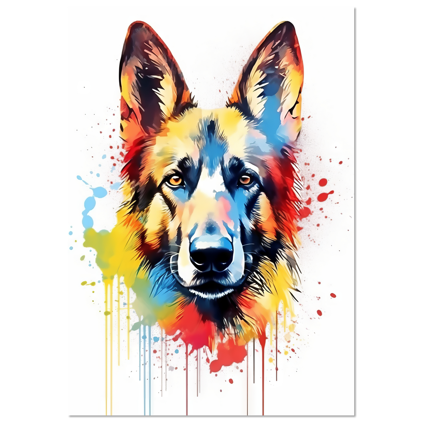 Dog German Shepherd Pop Art (DOG77)
