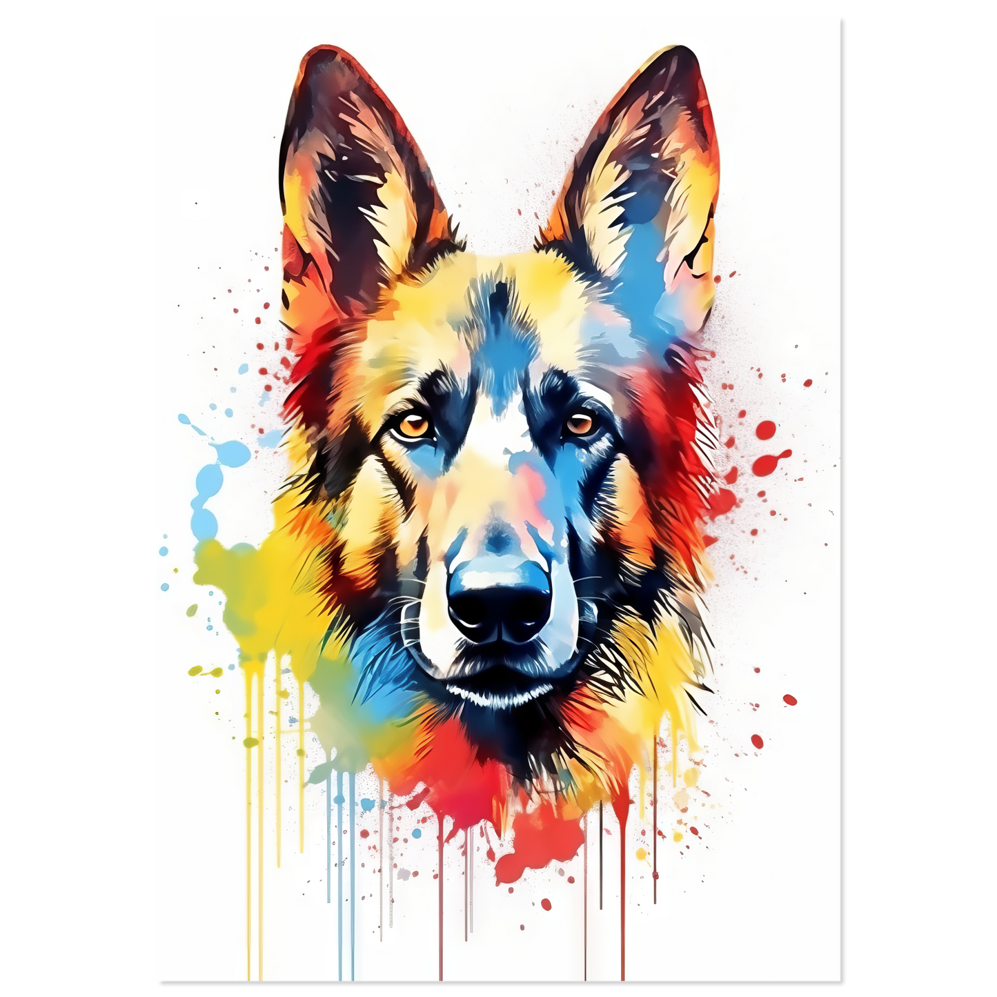Dog German Shepherd Pop Art (DOG77)