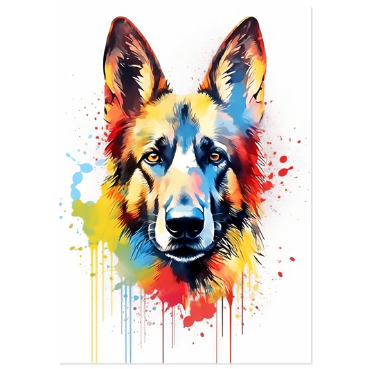 Dog German Shepherd Pop Art (DOG77)
