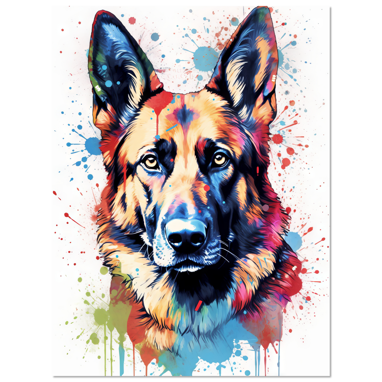 Dog German Shepherd Pop Art (DOG78)