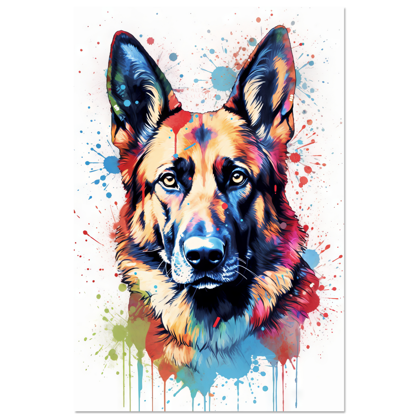 Dog German Shepherd Pop Art (DOG78)