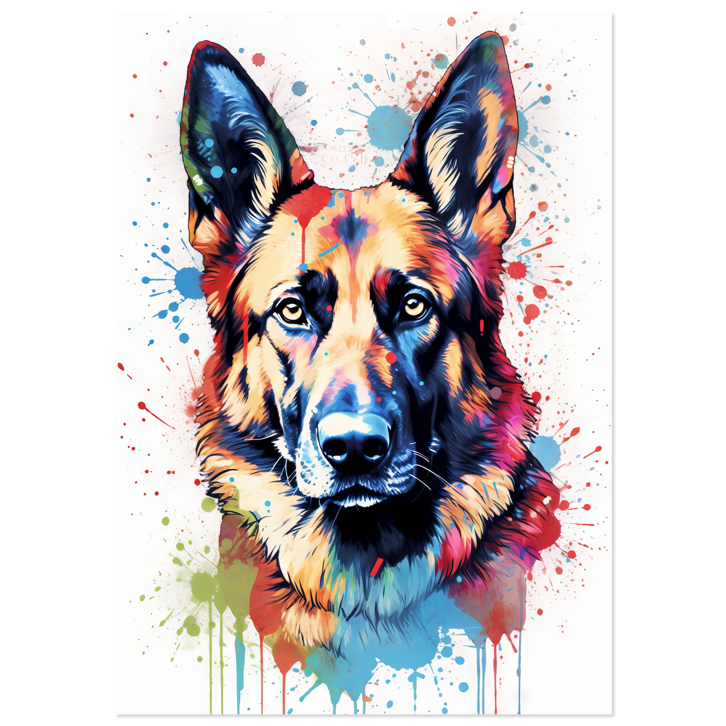 Dog German Shepherd Pop Art (DOG78)