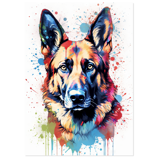 Dog German Shepherd Pop Art (DOG78)