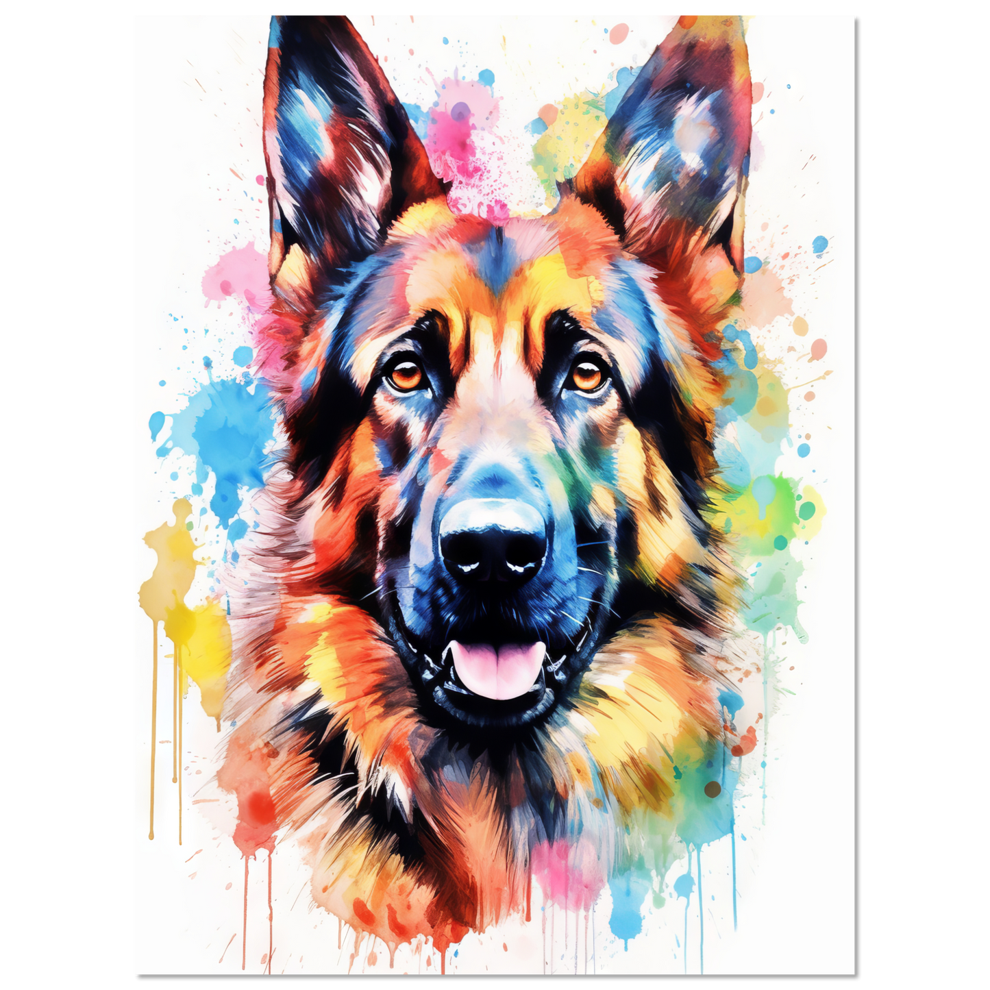 Dog German Shepherd Pop Art (DOG79)