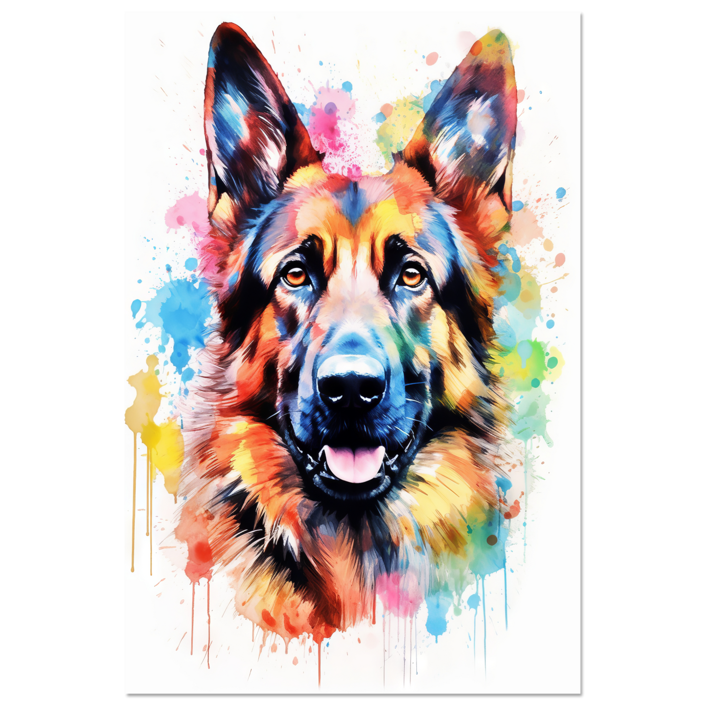 Dog German Shepherd Pop Art (DOG79)