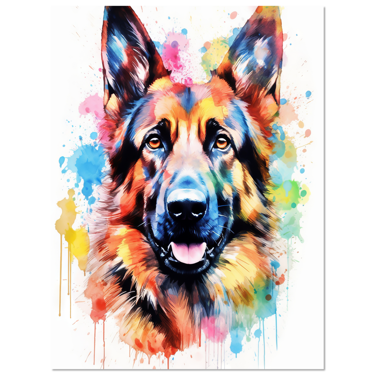 Dog German Shepherd Pop Art (DOG79)