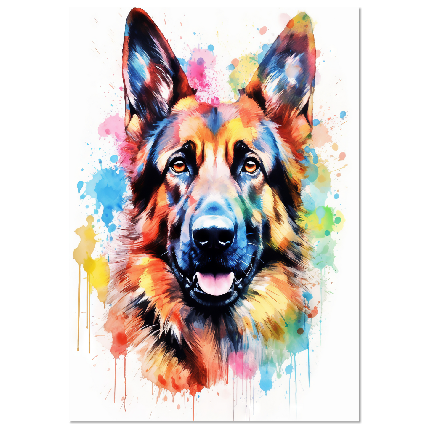 Dog German Shepherd Pop Art (DOG79)