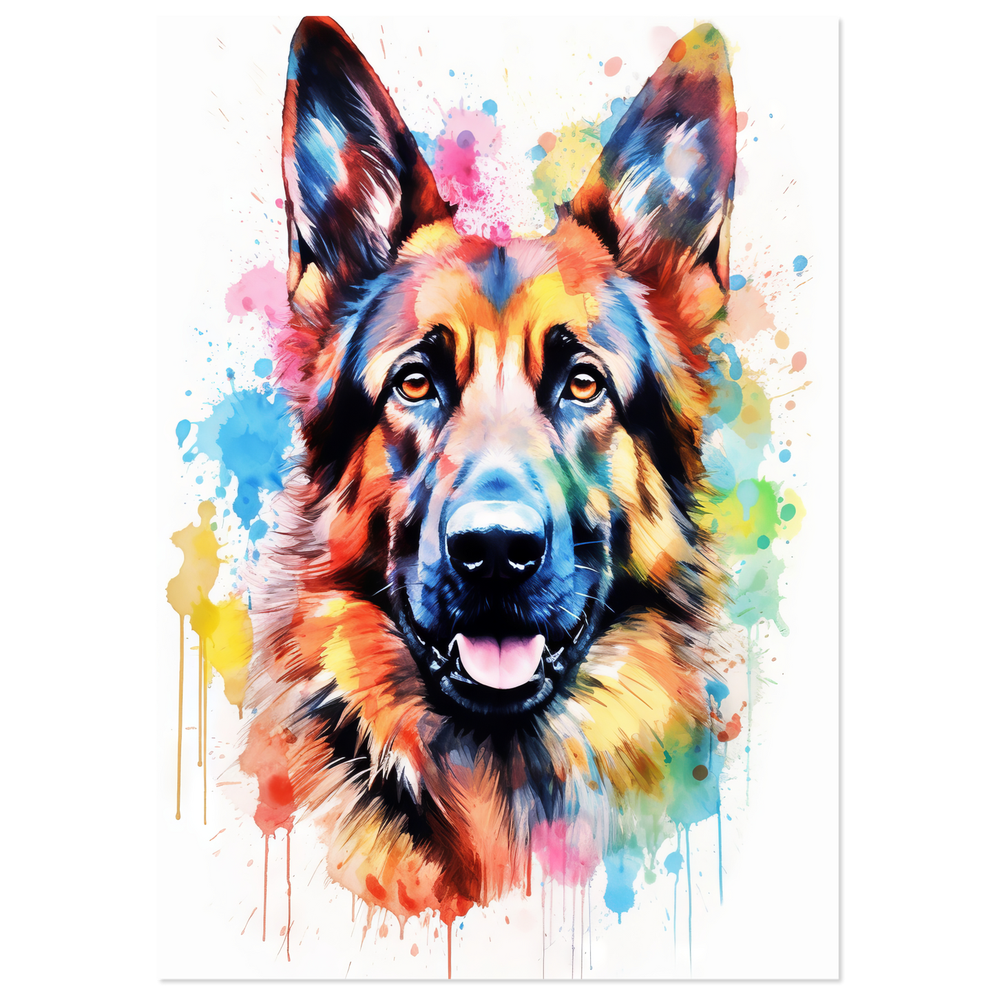 Dog German Shepherd Pop Art (DOG79)