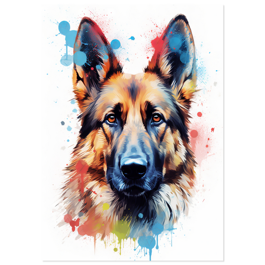Dog German Shepherd Pop Art (DOG80)