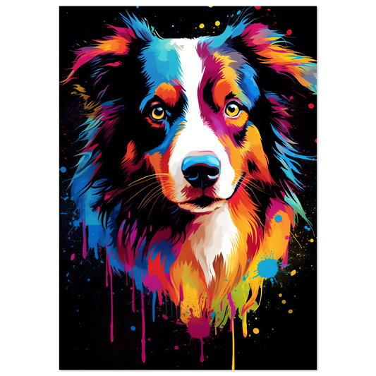 Dog collie pop art (DOG81)