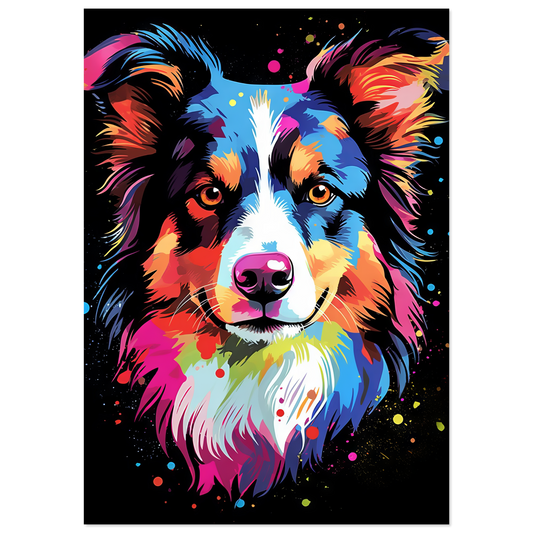 Dog collie pop art (DOG82)