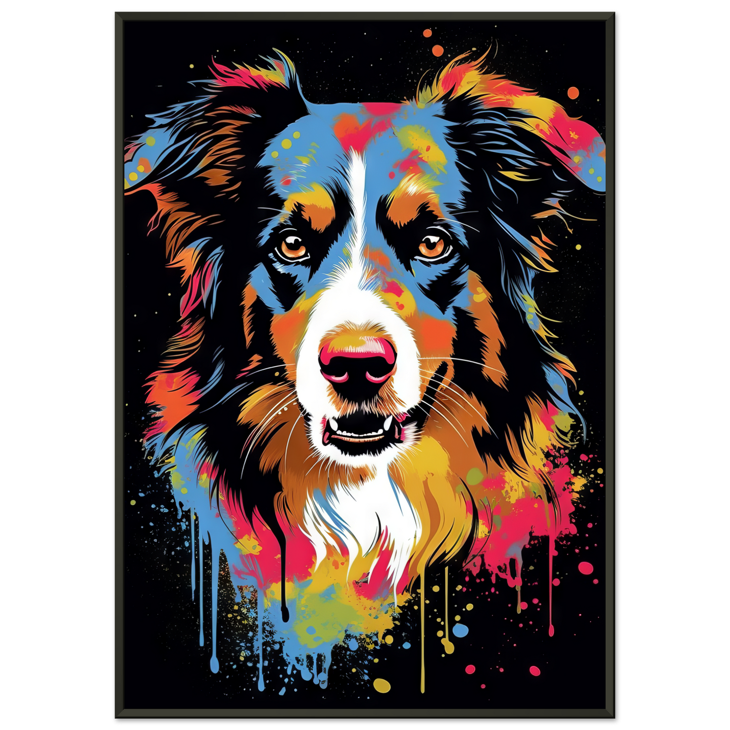 Dog collie pop art (DOG83)