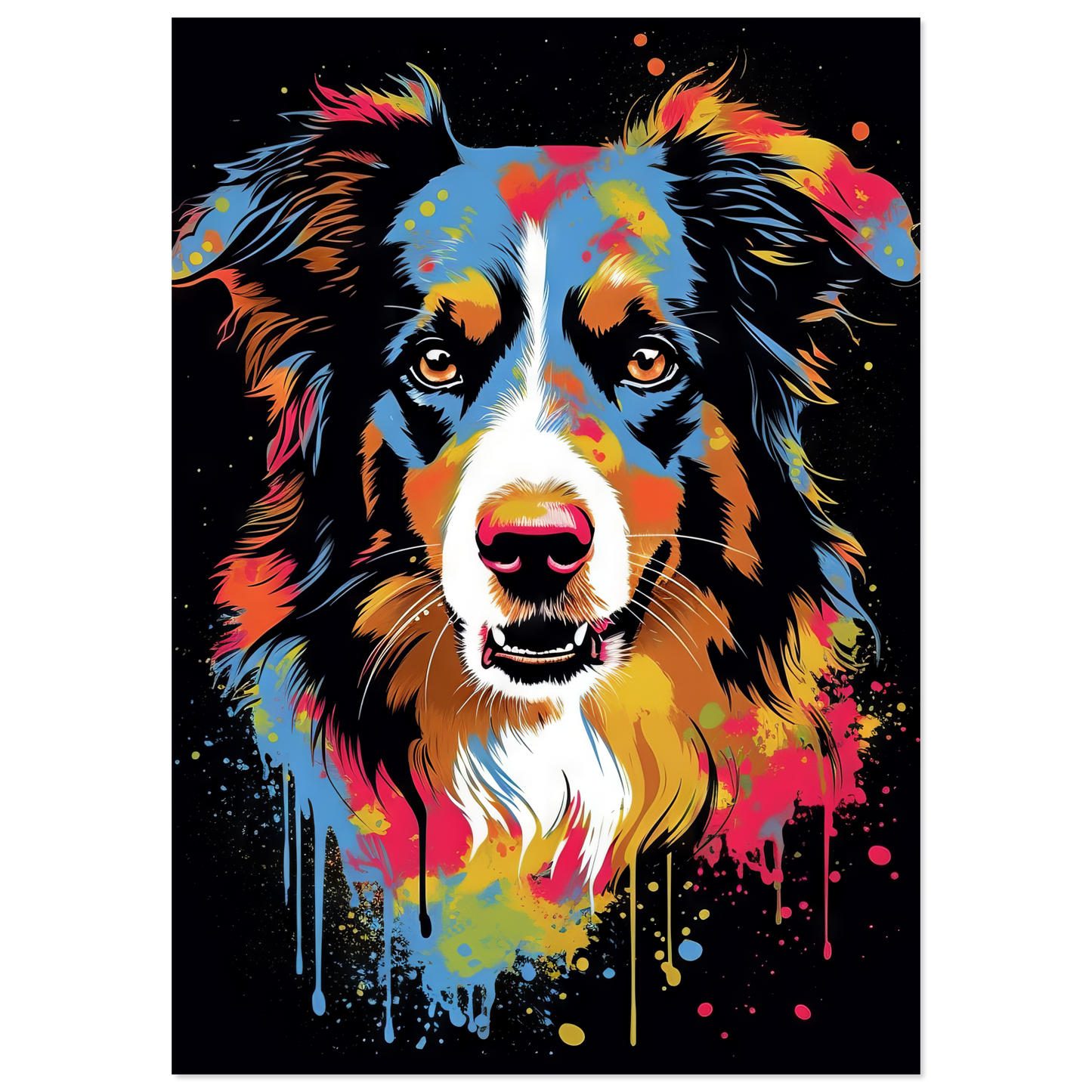 Dog collie pop art (DOG83)